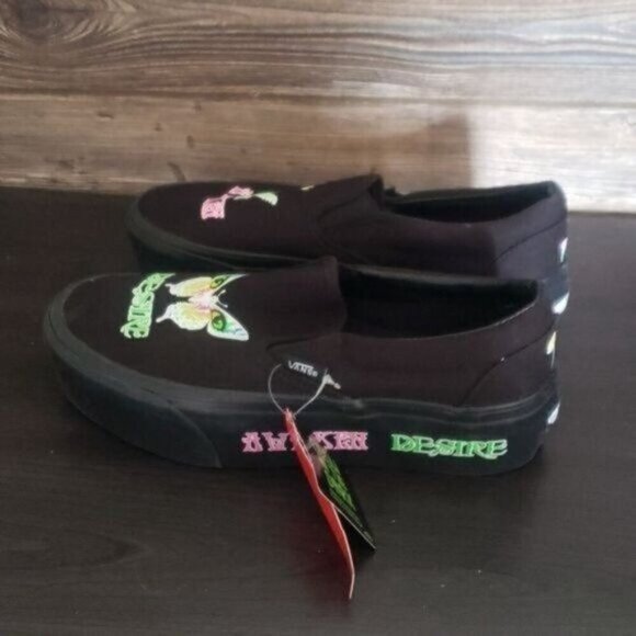 New Vans Classic Slip Womens Platform Shoes Size 6.5 Butterfly Glow in The Dark - Picture 8 of 11